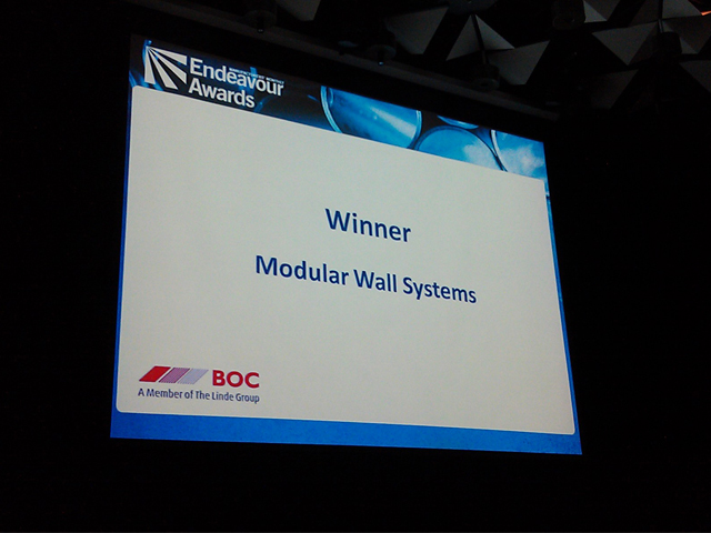 Industrial Product of the Year - Modular Wall Systems